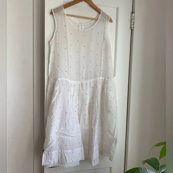 Margaret Howell Sheer Button Back Sleeveless Dress - Picture 1 of 5